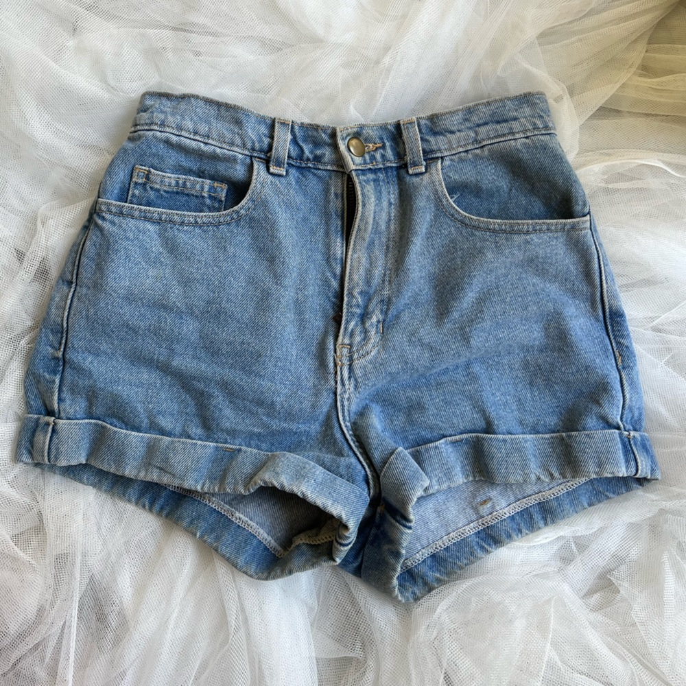 American Apparel High waist denim short